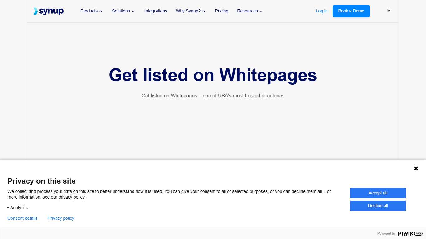 Add or Claim Your Business Listing on Whitepages | Synup